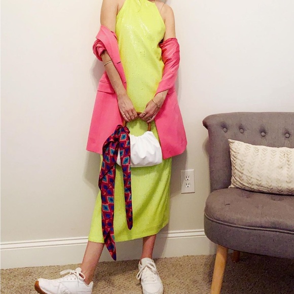 Zara sequin yellow dress - Picture 4 of 8